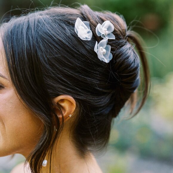 Eden B Studio CLAREMONT HAIRPINS | Bridal Hairpins, Silk Flower Hairpins